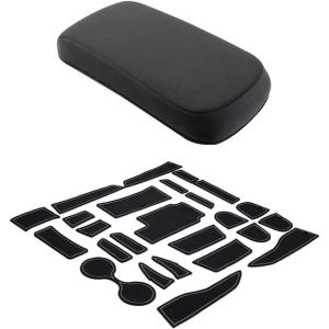 imageJDMCAR Custom Liner Accessories Gray Trim and Center Console Cover Compatible with 20152022 Chevy ColoradoGMC Canyon