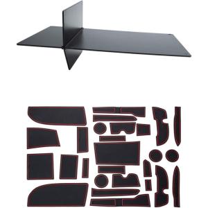 imageJDMCAR Glove Box Organizer and Liner Accessories 2 Rows of SeatsRed Trim Compatible with Toyota 4Runner 20102023