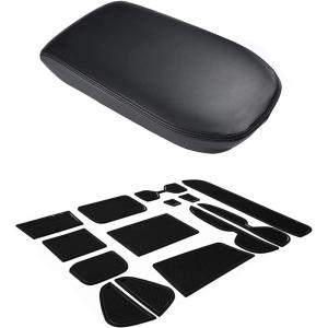 imageJDMCAR Liner Accessories Black Trim and Center Console Cover Black Compatible with Toyota RAV4 Accessories 2023 2022 2021 2020 2019