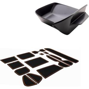 imageJDMCAR Liner Accessories Orange Trim and Drivers Drawer Box Compatible with 2025 Toyota RAV4 20192024 and 20212025 RAV4 Prime