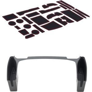 imageJDMCAR Liner Accessories Red Trim and Gear Shift Organizer Tray Compatible with Toyota 4Runner Accessories 20102024