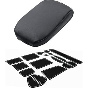 imageJDMCAR Liner Accessories White Trim15 PC Set and Center Console Cushion Compatible with RAV4 Accessories 20192022