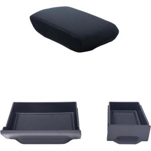 imageJDMCAR Storage Drawer and Center Console Armrest Cover Compatible with Toyota 4Runner Accessories 20142022 2023 2024