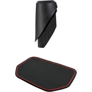 imageJDMCAR Upgraded Dashboard Mat Red Trim and Antenna Base Compatible with 2021 20202014 Toyota Tundra Accessories