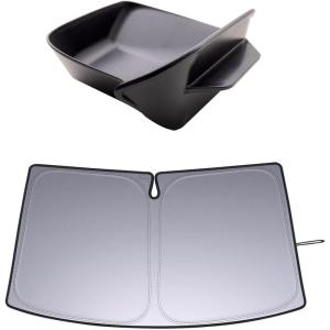 imageJDMCAR Windshield Sun Shade and Drivers Drawer Box Compatible with Toyota RAV4 Accessories 20192024 2025