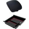 imageJDMCAR Center Console Tray Red Trim and Armrest Cover Black Compatible with Tacoma 20162021 2022 2023