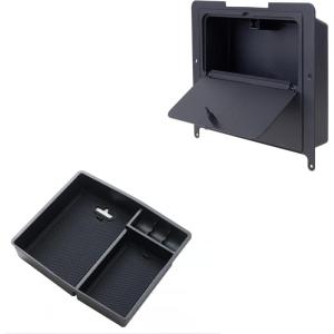 imageJDMCAR Center Console Organizer and OneTouch Hidden Storage Box Compatible with 2024 2025 Toyota Tacoma and 2025 4Runner Accessories
