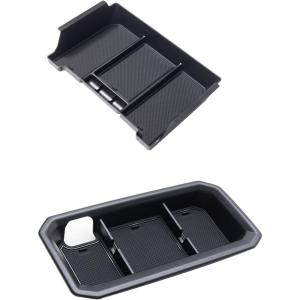 imageJDMCAR Dashboard Tray and HalfSized Center Console Organizer Tray Compatible with 2022 2023 2024 2025 Toyota Tundra Accessories and 20232025 Toyota Sequoia