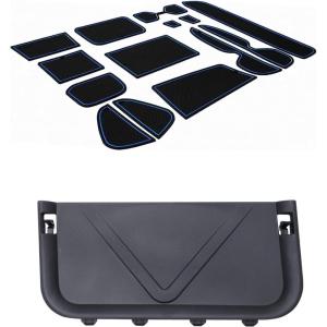 imageJDMCAR Liner Accessories Blue Trim and Rear Cargo Storage Baffle Compatible with Toyota RAV4 20192024 2025