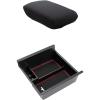 imageJDMCAR Center Console Tray Red Trim and Armrest Cover Black Compatible with Toyota 4Runner 20102023
