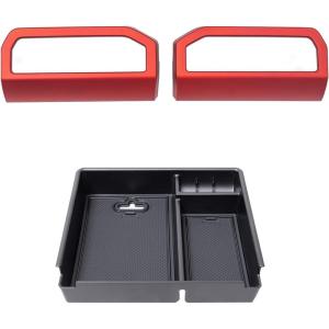 imageJDMCAR Center Console Organizer and Vent Outlet AC Decorative Cover Compatible with 2025 Toyota 4Runner Accessories