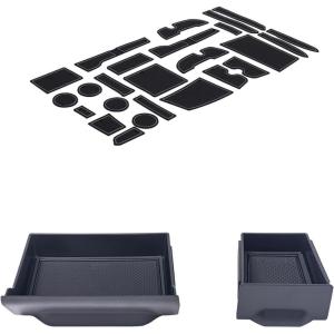 imageJDMCAR Liner Accessories Gray Trim and Storage Drawer Compatible with Toyota 4Runner Accessories 20142022 2023 2024