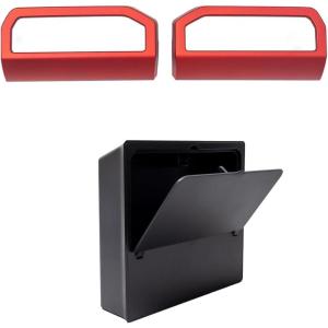 imageJDMCAR OneTouch Hidden Storage Box and Vent Outlet AC Decorative Cover Compatible with 2025 Toyota 4Runner Accessories