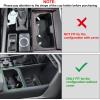 imageJDMCAR Liner Accessories Black Trim and HalfSized Center Console Organizer Tray Compatible with 2022 2023 2024 2025 Toyota Tundra