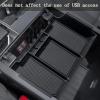 imageJDMCAR Liner Accessories Black Trim and HalfSized Center Console Organizer Tray Compatible with 2022 2023 2024 2025 Toyota Tundra