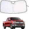 imageJDMCAR Center Console Cover and Foldable Windshield Sunshade Compatible with 2015 2016 2017 2018 2019 2020 Ford F150