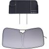imageJDMCAR Windshield Sun Shade and Front Center Seat Headrest Organizer Compatible with 20152020 Ford F150 Accessories