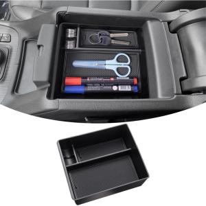imageJDMCAR Center Console Organizer Compatible with GMC Acadia Accessories 20172022 2023 SL SLE SLT Denali AT4 Armrest Insert ABS Material Tray Secondary Storage Box