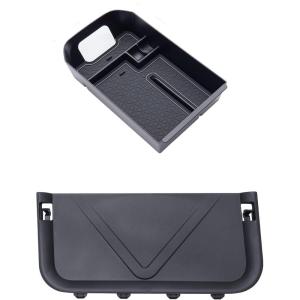 imageJDMCAR Center Console Tray Organizer Gray Trim and Rear Cargo Storage Baffle Compatible with Toyota RAV4 Accessories 2025 2024 2023 2022 2021 2020 2019