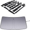 imageJDMCAR Liner Accessories Gray Trim and Windshield Sun Shade Compatible with Toyota Tundra Accessories 20142021