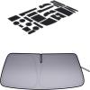 imageJDMCAR Windshield Sun Shade and Liner Accessories Gray Trim Compatible with 20102023 2024 Toyota 4Runner Accessories