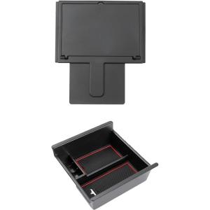 imageJDMCAR Secret Compartment Storage and Center Console Organizer Red Trim Compatible with Toyota 4Runner 20102023