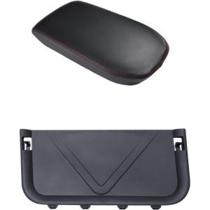 imageJDMCAR Center Console Armrest Cover Red Trim and Rear Cargo Storage Baffle for 2025 Toyota RAV4 Accessories 2024 2023 2022 2021 2020 2019