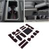 imageJDMCAR Liner Accessories Compatible with 2025 2026 Toyota 4Runner Accessories Custom NonSlip Anti Dust Cup Holder and Door Pocket Inserts Kit Black Trim  14 PC SetRed Trim