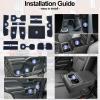 imageJDMCAR Liner Accessories Compatible with 2025 2026 4Runner Accessories Custom NonSlip Anti Dust Cup Holder and Door Pocket Inserts Kit Gray Trim  14 PC SetBlue Trim
