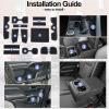 imageJDMCAR Liner Accessories Compatible with 2025 2026 4Runner Accessories Custom NonSlip Anti Dust Cup Holder and Door Pocket Inserts Kit Gray Trim  14 PC SetGray
