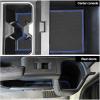 imageJDMCAR Liner Accessories Compatible with 2025 2026 4Runner Accessories Custom NonSlip Anti Dust Cup Holder and Door Pocket Inserts Kit Gray Trim  14 PC SetBlue Trim