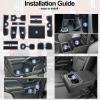 imageJDMCAR Liner Accessories Compatible with 2025 2026 Toyota 4Runner Accessories Custom NonSlip Anti Dust Cup Holder and Door Pocket Inserts Kit White Trim  14 PC SetWhite Trim