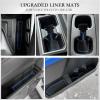 imageJDMCAR Liner Accessories Compatible with 2025 2026 Toyota 4Runner Accessories Custom NonSlip Anti Dust Cup Holder and Door Pocket Inserts Kit White Trim  14 PC SetBlue Trim