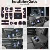 imageJDMCAR Liner Accessories Compatible with 2025 2026 Toyota 4Runner Accessories Custom NonSlip Anti Dust Cup Holder and Door Pocket Inserts Kit White Trim  14 PC SetRed Trim