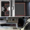 imageJDMCAR Liner Accessories Compatible with 2025 2026 Toyota 4Runner Accessories Custom NonSlip Anti Dust Cup Holder and Door Pocket Inserts Kit White Trim  14 PC SetRed Trim