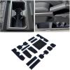 imageJDMCAR Liner Accessories Compatible with 2025 2026 4Runner Accessories Custom NonSlip Anti Dust Cup Holder and Door Pocket Inserts Kit Gray Trim  14 PC SetBlue Trim