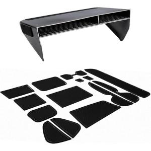 imageJDMCAR Center Console Organizer and Custom Liners Black Trim Compatible with RAV4 2022 2021 2020 2019