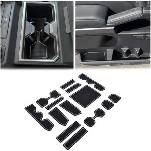 imageJDMCAR Liner Accessories Compatible with 2025 2026 Toyota 4Runner Accessories Custom NonSlip Anti Dust Cup Holder and Door Pocket Inserts Kit White Trim  14 PC SetWhite Trim