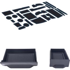 imageJDMCAR Liner Accessories Blue Trim and Storage Drawer Compatible with Toyota 4Runner Accessories 20142022 2023 2024