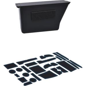 imageJDMCAR Coin Box Organizer and Liner Accessories Blue Trim Compatible with 4Runner Accessories 20102023 2024