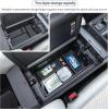 imageJDMCAR Center Console Organizer Compatible with 2026 Toyota Rav4 Insert ABS Secondary Storage Tray with NonSlip Silicone Liner for RAV4 Interior Accessories