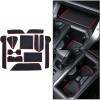 imageJDMCAR Liner Accessories Compatible with 2026 Toyota RAV4 Accessories Custom NonSlip Anti Dust Cup Holder and Door Pocket Inserts Kit Red Trim  13 PC Set