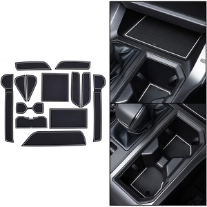 image:imageJDMCAR Liner Accessories Compatible with 2026 Toyota RAV4 Accessories Custom NonSlip Anti Dust Cup Holder and Door Pocket Inserts Kit Black Trim  13 PC SetWhite Trim