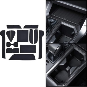 image:imageJDMCAR Liner Accessories Compatible with 2026 Toyota RAV4 Accessories Custom NonSlip Anti Dust Cup Holder and Door Pocket Inserts Kit Black Trim  13 PC SetBlack Trim
