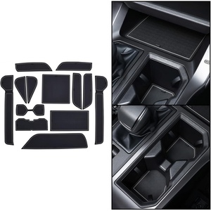 image:imageJDMCAR Liner Accessories Compatible with 2026 Toyota RAV4 Accessories Custom NonSlip Anti Dust Cup Holder and Door Pocket Inserts Kit Black Trim  13 PC SetGray Trim